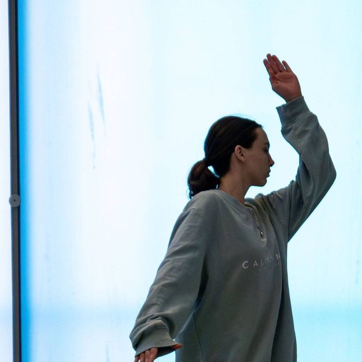 Two people dancing.