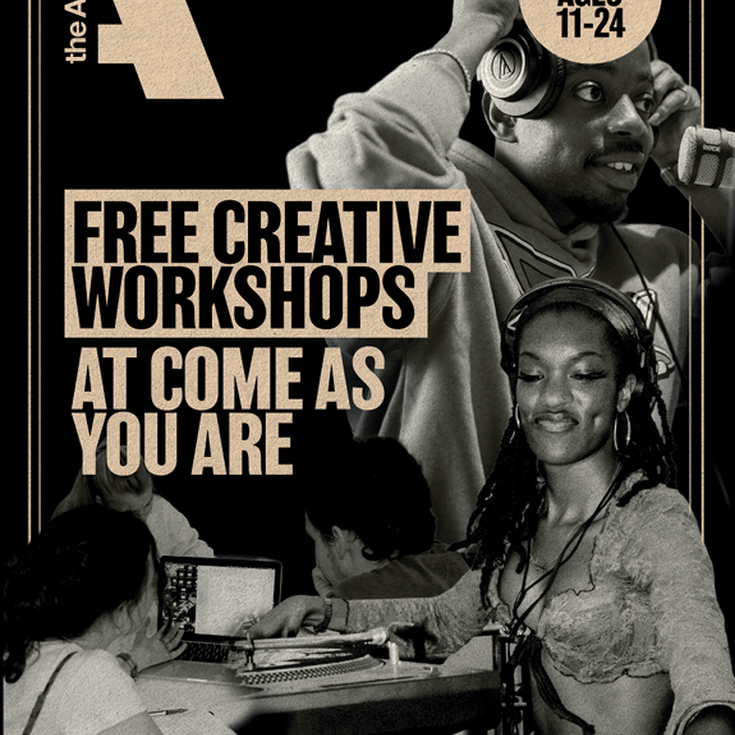 Free Creative Workshops Flyer front