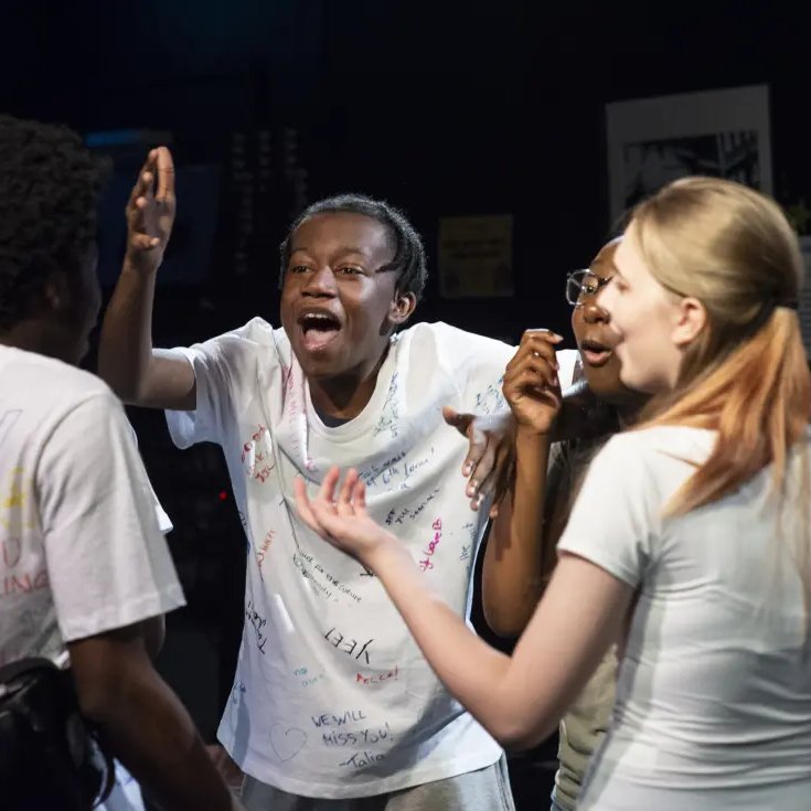 Young people performing original play