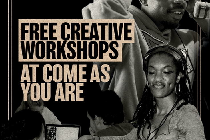 Free Creative Workshops Flyer front