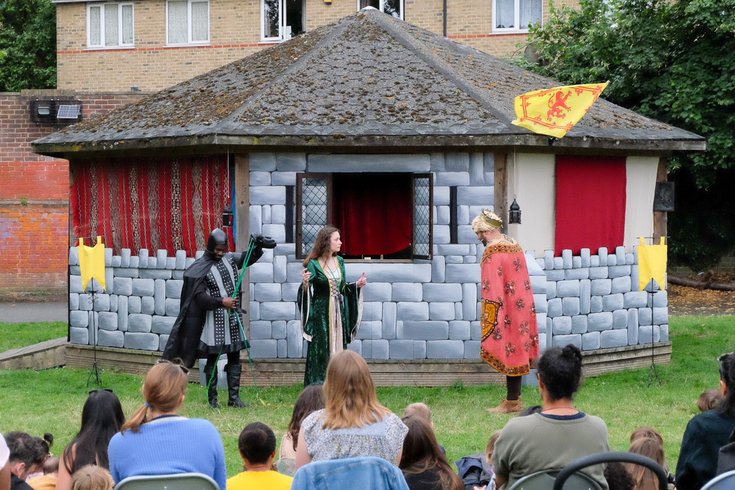 Photo by Mark Drinkwater of outdoor production Robin Hood in Home Park, July 2024