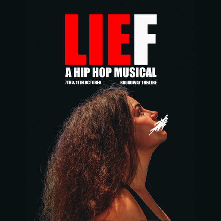 LIEF poster, woman looking up