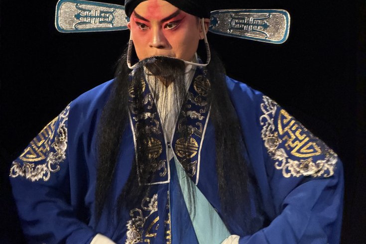 Costumed dancer performing Peking Opera