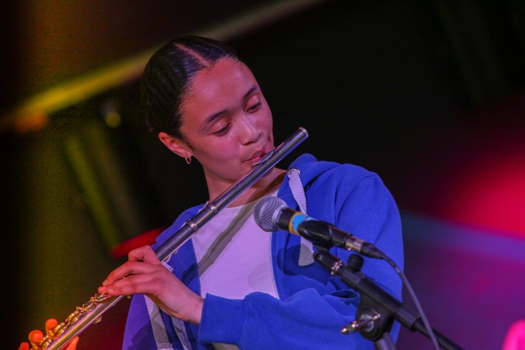 Girl playing the flute