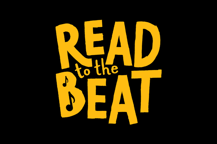 Illustrated text image which reads "Read to the Beat" with two musical notes within the letter B