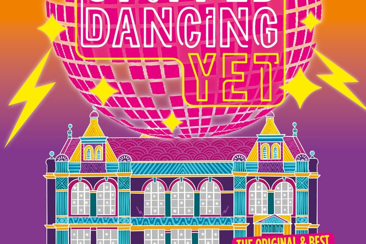 Haven't Stopped Dancing Yet words on a poster with an image of Blackheath Halls