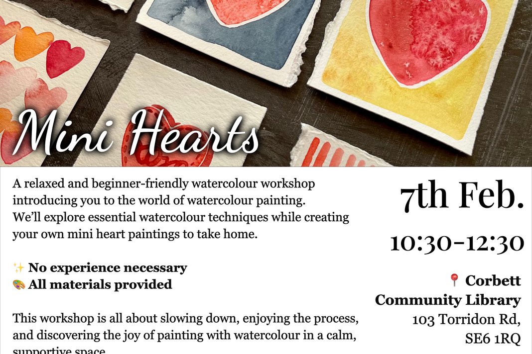 Mini Hearts - Watercolour workshop