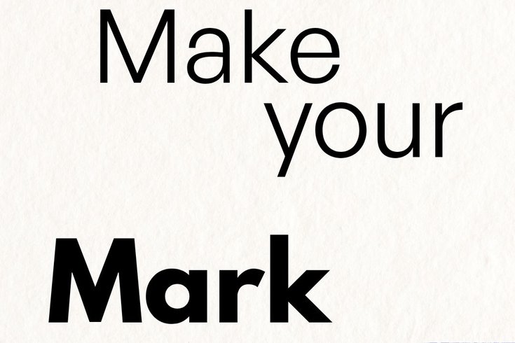 Poster with text: Make your Mark, Free Wellbeing printmaking workshops across Lewisham