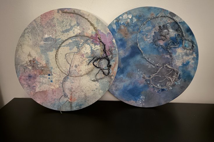 Abstract works by Jyoti Bharwani