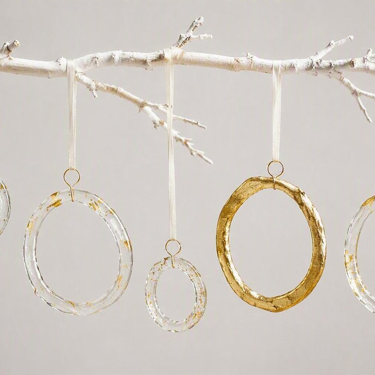Glass ring decoration