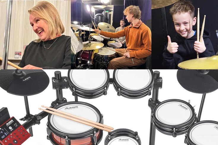 One-to-one or group drum lessons on  high quality acoustic or electronique drum kits.