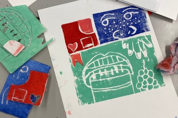 Prints made at a family workshop.