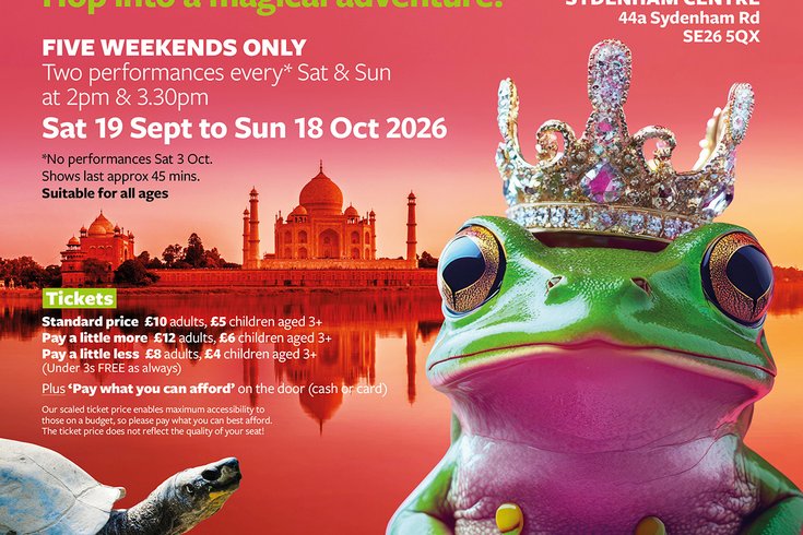 Poster: The Frog Princess Upstairs at the Sydenham Centre 19 Sept-18 Oct
