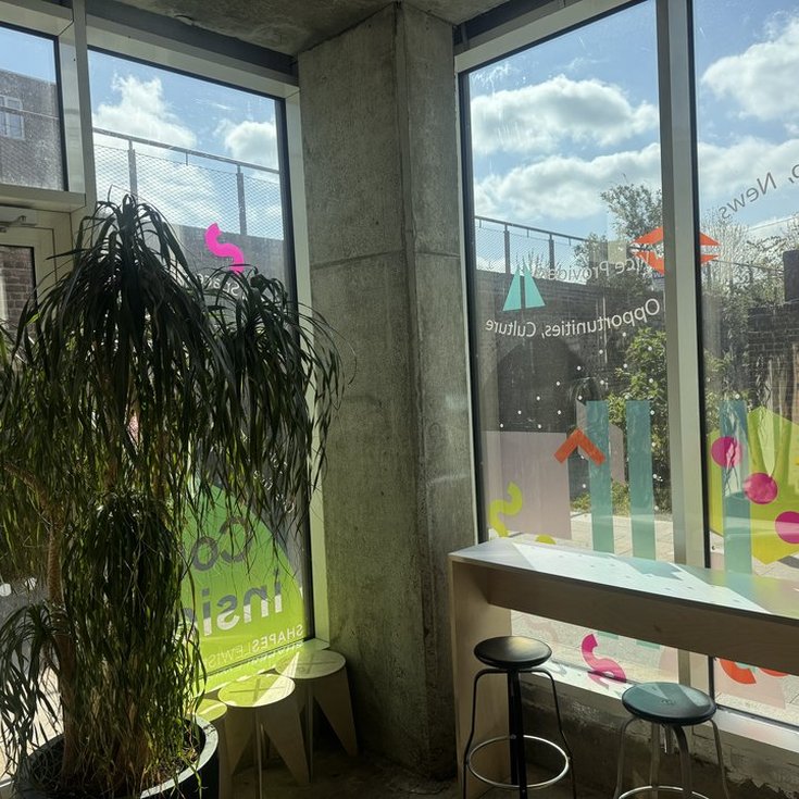 Inside of Shapes Lewisham space in Deptford
