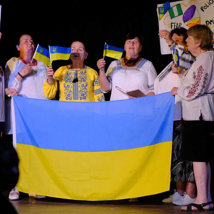 Photo by Mark Drinkwater of refugee theatre projects Home from Home & No Place Like Home