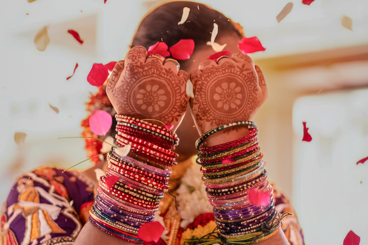 Tamil dancer with hena tattoos
