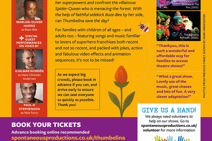 Thumbelina: Tiny But Might leaflet back