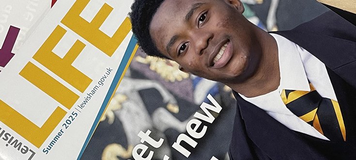 Two copies of Lewisham Life magazine cover