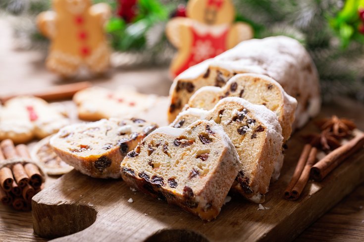 Stollen festive bread