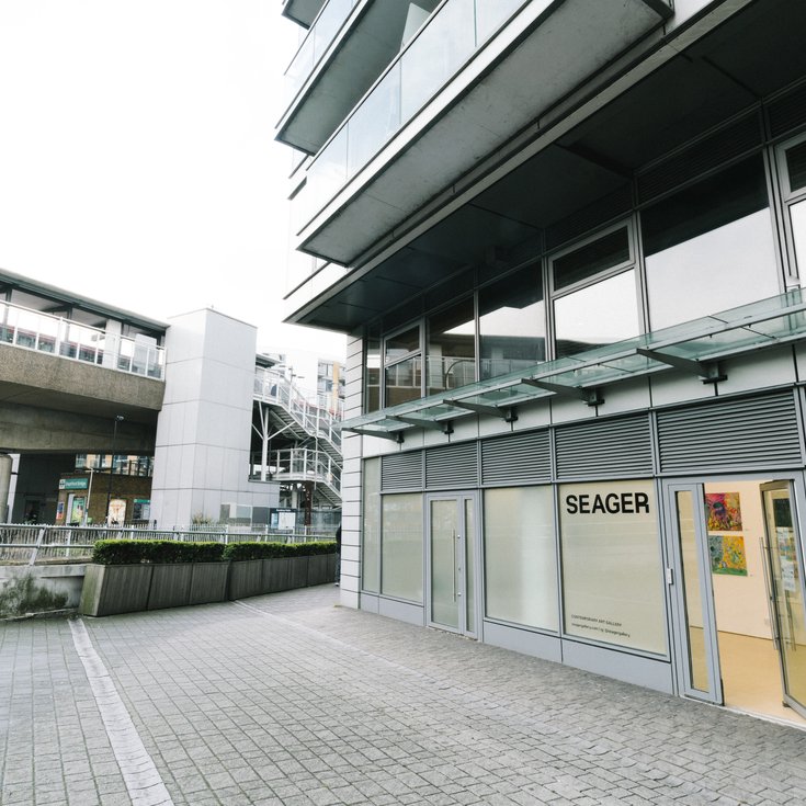 SEAGER gallery is located in The Distillery Tower next to Deptford Bridge DLR
