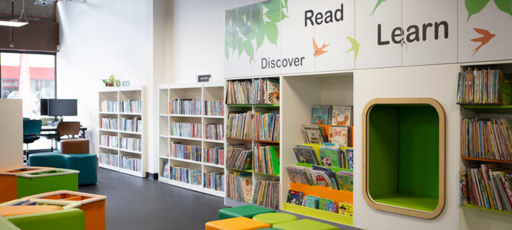 A view from inside Catford Library