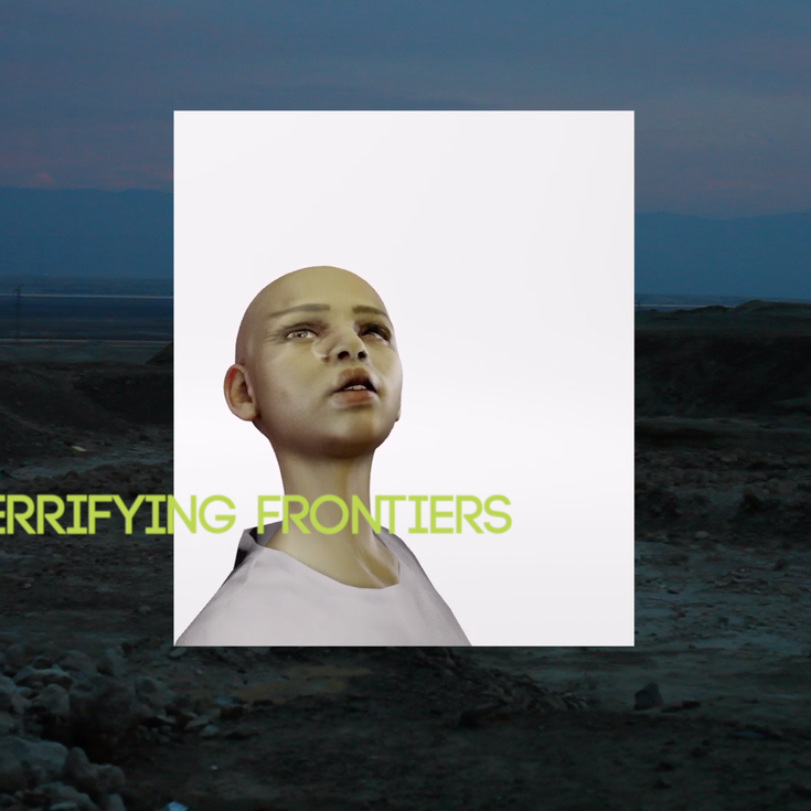 Still from ‘At Those Terrifying Frontiers Where The Existence And Disappearance Of People Fade Into Each Other’ (2019). Courtesy of Basel Abbas and Ruanne Abou-Rahme.