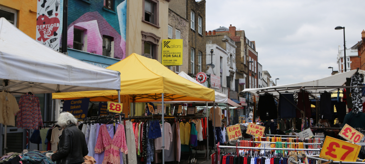 Deptford Market stalls