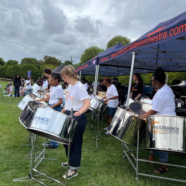 Endurance Steel Orchestra performing