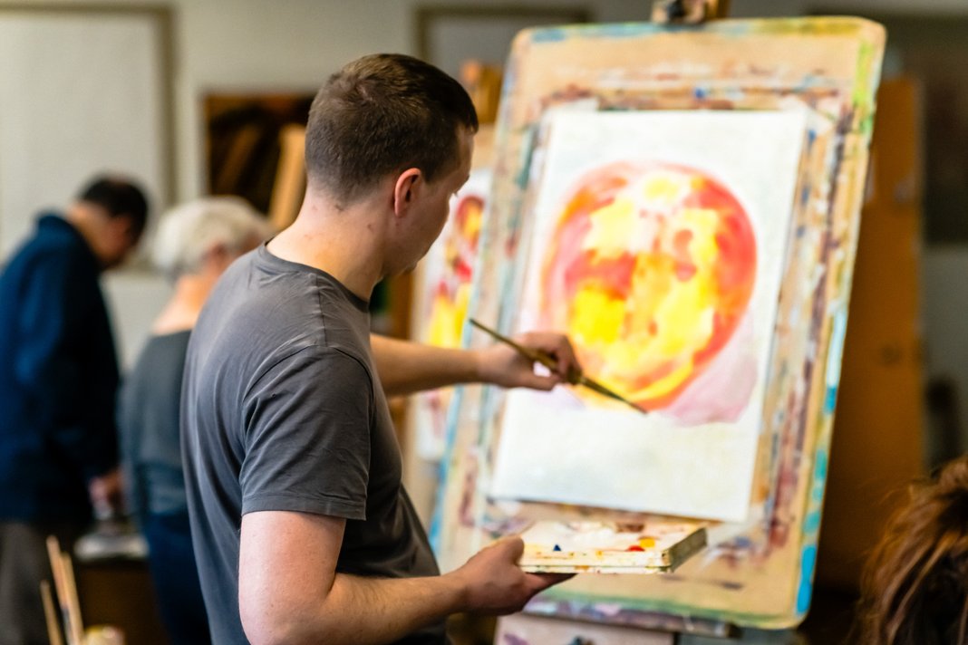 Painting in oils