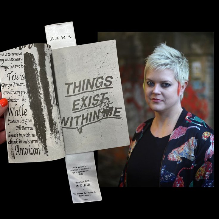 A photo of Megen de Bruin-Molé and a handmade zine