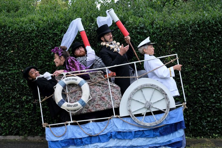 Photo by Mark Drinkwater of open-air theatre show Around the World in 80 Days July 2021