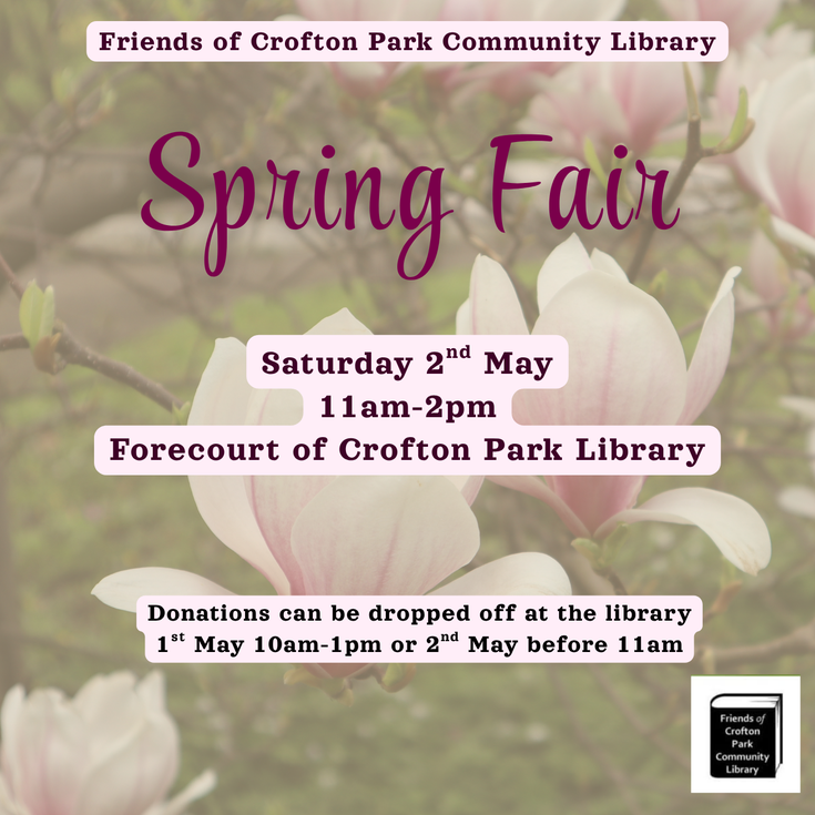 Event details on a background of magnolia flowers