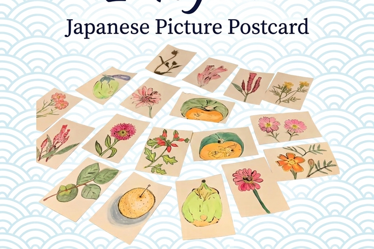 Several postcard with drawings on it.