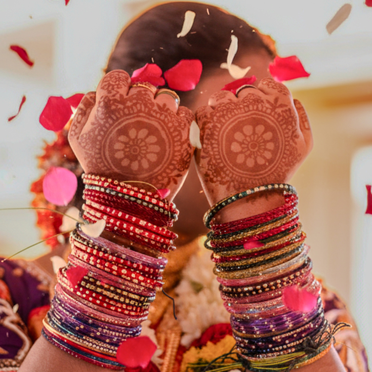 Tamil dancer with hena tattoos