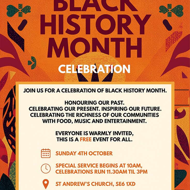 Poster about our Black History Month Celebration
