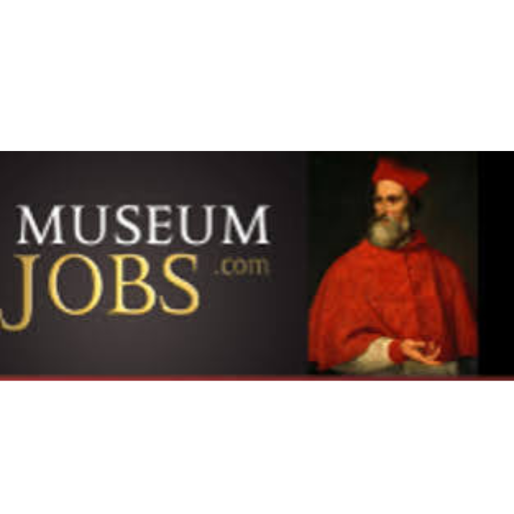 Museum Jobs logo featuring the text "MuseumJobs.com" alongside a historical portrait painting.