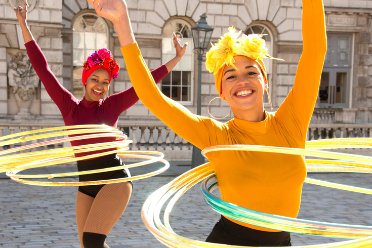 The Majorettes - a hula hooping troupe who will be performing at the fete